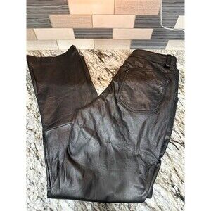 Maxima Wilson Vintage Black Leather Pants High Waisted Y2K Women’s Sz 8